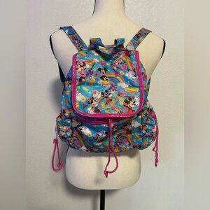 Disney Parks Minnie And Mickey  Colorful Rainbow Backpack